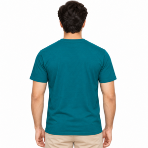 Camiseta de Algodón Transpirable, 220 GSM, Jersey con Relieve, Cuello Redondo, Corte Regular, Manga Corta, Antiarrugas, Estilo Casual de Verano - Product Image 3