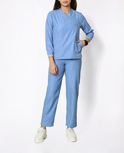 Uniformes Médicos de Verano de Manga Corta para Hombre y Mujer, Conjuntos de Uniformes de Hospital a la Moda, Uniformes Médicos de Spandex al por Mayor - Product Image 4