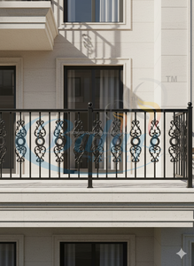 Grille de balcon moderne en fonte grise, moulage au sable, surface sablée, panneau de garde-corps, garantie 5 ans, vente en gros - Product Image 2