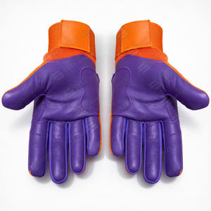 Guantes Largos Profesionales SAAR INDUSTRIES para Adultos y Jóvenes, Color Naranja y Morado, Cuero Vacuno Suave, Logotipo Personalizado, Antideslizantes y Duraderos - Product Image 2