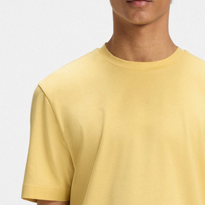 T-shirt en coton pour homme, design de haute qualité, style cool, couleur unie, avec logo personnalisé et manches courtes, prix d'usine 2026 - Product Image 3