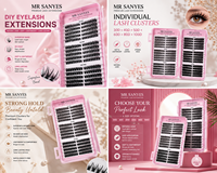 Extensions de cils personnalisables, longue durée, réutilisables, avec un design doux, confortable et d'apparence naturelle