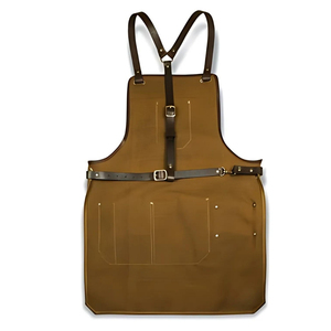 Tabliers de barbier classiques réutilisables en cuir AQDAS INDUSTRIES, design personnalisé avec sangle et poches, tablier de barbier professionnel - Product Image 6