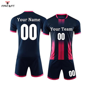 Wholesale Moisture Wicking Lightweight Cotton Blend Soccer Teamwear Jersey Set Short Custom Colors Private Label Logo In-stock - Product Image 1