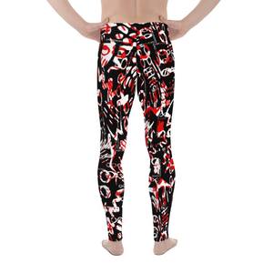 กางเกงขายส่งลายพิมพ์สำหรับผู้ชาย |   กางเกงลำลองสีดำขาวแดง โพลีเอสเตอร์ 100% ป้องกันการเป็นขุย - Product Image 6