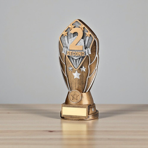 Durable Light Weight 1st 2nd 3rd Place Modern Portable Metal Awards-Gold Silver Bronze <b>Trophies</b> <b>Engraved</b> Laurel Wreath Number - Product Image 2