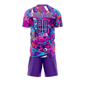 Soccer Uniform New Design Wholesale <b>Personalised</b> High Quality 100% Polyester Breathable Men's Soccer Wear Uniforms - Product Image 2