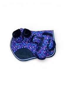 Marca ZONE: Almohadilla de satén para silla de montar con sublimación, tipo contacto cerrado, cuadrada, personalizable, duradera, con forro de malla cómodo, equipo para caballos. - Product Image 3