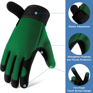 2026 Custom Logo And Color Polyester Garden <b>Gloves</b> For Adults Thorn-Proof Simple Design Quality Leather Material - Product Image 4