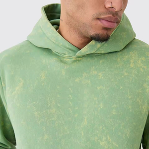 Trendy Winter Hooded Men Tracksuit Pants Plus Size 100% Cotton Lightweight Solid Color Breathable Casual Acid Wash Tracksuits - Product Image 5