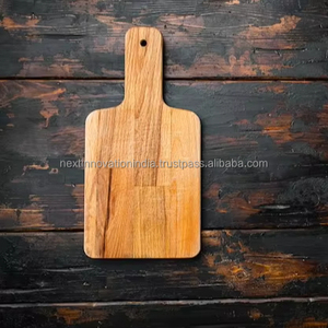 Tabla de cortar de madera maciza rústica personalizable, herramienta de cocina ecológica para picar verduras y servir - Product Image 1