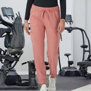 Nouveau pantalon de jogging droit pour femme en Spandex/Polyester, coupe droite, respirant, taille mi-haute élastique, décontracté, gris - Product Image 3