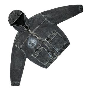 Venta al por mayor personalizado 100% algodón polar sudadera hombres gota hombro con capucha pulóver bordado Puff estampado sólido invierno ropa casual - Product Image 3