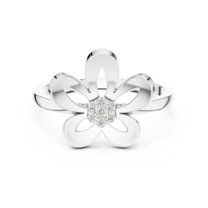 Bague en or personnalisée 10 carats avec moissanite taillée en cœur - Product Image 5