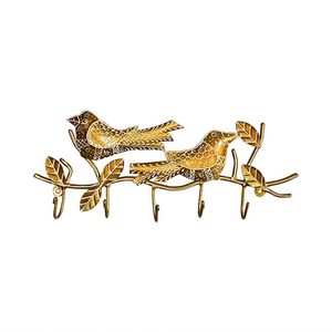 Vintage Metal Bird Wall <b>Hooks</b> With 4 <b>Hooks</b> <b>For</b> Keys And <b>Towels</b> Decorative Animal Pattern Wall Mount <b>Hook</b> Set - Product Image 4