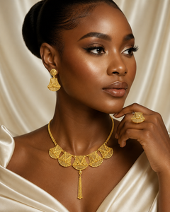 Elegant Dubai Style Minimalist 24K Gold Plated <b>Charm</b> Necklace Designs Fashion Jewelry - Product Image 3