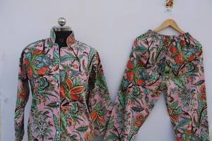 Ensemble de pyjama coordonné pour femmes Naaz Textile, imprimé animal, tissé, décontracté d'été, doux, respirant, en coton, chemises de nuit - Product Image 2