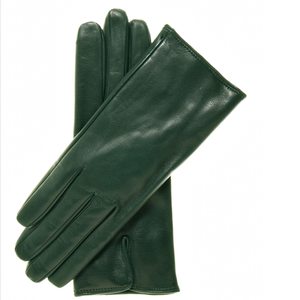 Guantes de Cuero Verde para Mujer a la Moda - Product Image 1