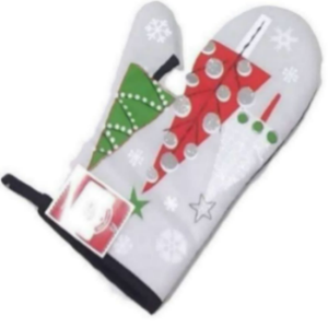 Gants de cuisine réutilisables en coton biologique et lin, imprimés sur mesure, écologiques, résistants à la chaleur, pour chef cuisinier, vente en gros - Product Image 2