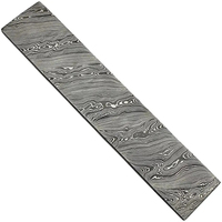 Burraq Custom OEM Lame vierge non réglable en acier Damas de 12 pouces pour la fabrication de couteaux, qualité industrielle et DIY, Modèle 1