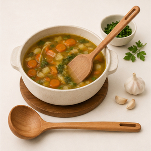 Ensemble d'ustensiles de cuisine classiques en bois, cuillères et spatules en bois, articles de cuisine pour la vente en gros, fournitures pour la maison et les restaurants - Product Image 4