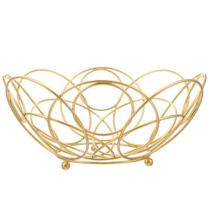 Panier à fruits rond classique en fer forgé, idéal pour les cuisines traditionnelles et l'organisation pratique des produits frais - Product Image 4