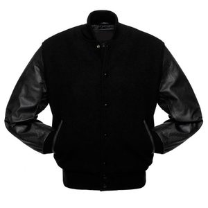 Chaqueta Varsity Unisex Morada y Amarilla, Mezcla de Lana, Manga de Cuero, Diseño 2 en 1, Ropa de Invierno para Deportes Universitarios - Product Image 3
