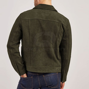 Stylish <b>Men's</b> Winter <b>Suede</b> <b>Jacket</b> Front Logo Breathable Windproof Lightweight Design for Casual Outings and Daily Styling - Product Image 2
