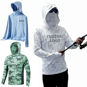 Vêtements de pêche personnalisés pour hommes, jersey de pêche, vêtements de pêche à manches longues avec protection UV, chemise de pêche avec cache-cou - Product Image 1
