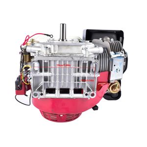 Motore a Benzina Monocilindrico 13HP 389cc 4 Tempi Avviamento Elettrico Albero Orizzontale OHV 3600RPM Euro 5 per Go Kart e Motore Marino Rosso - Product Image 6