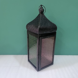 โคมไฟแขวนเหล็กสไตล์โมร็อกโกแกะสลักลายด้วยมือ พร้อมกระจกสี วินเทจ ตกแต่งบ้าน งานแต่งงาน รอมฎอน - Product Image 6