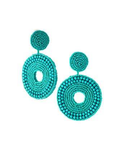 Boucles d'oreilles élégantes en tissu brodé, bijoux faits main avec point de croix et broderie par MD HANDICRAFTS - Product Image 3