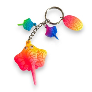 พวงกุญแจและสายคล้องคอธีมมหาสมุทร พร้อมโลโก้สั่งทำ พิมพ์ UV ทนทาน รูปทรงปลากระเบน 3 มิติ - Product Image 5