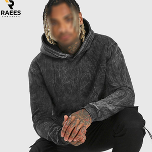Sweat à capuche épais et lourd pour homme, coupe oversize, épaules tombantes, en molleton bouclette 500 460 400 g/m², personnalisable avec logo - Product Image 5