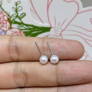 Zhuji High-End <b>Sensory</b> Freshwater Pearl Earrings 3-6mm Flawless Silver Needle Small <b>Light</b> Bulb Design Elegant Ear Hole Jewelry - Product Image 4