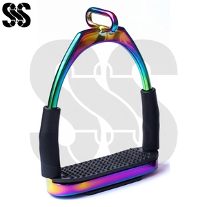 SHER SONS SPORTS SSS-FS-4009 Étriers d'équitation Flexi Design Absorption des chocs Durabilité Confort du cavalier Acier inoxydable - Product Image 3