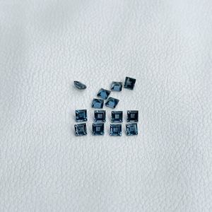 2025ทำด้วยมือธรรมชาติลอนดอนสีฟ้าบุษราคัมเจียระไนเหลี่ยมเพชรพลอยเกรด AAA อัญมณีหลวมขนาด3มม. 10มม. - Product Image 1