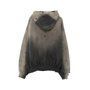 Sweat à capuche délavé pour homme en molleton de coton doux, coupe décontractée, style streetwear, idéal pour l'hiver et le quotidien, tendance et basique - Product Image 4