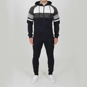 Ensemble de survêtement gris pour homme, sweat-shirt et pantalon de jogging amples, avec logo brodé en chenille personnalisé, style streetwear - Product Image 2