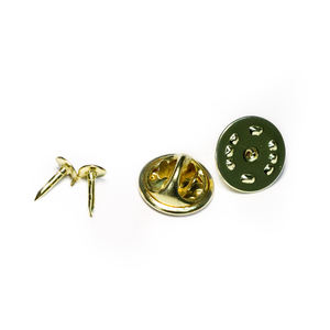 Boutons décoratifs en laiton de haute qualité, couleur or/nickel, pour badge, fermoir, 12 mm avec aiguille de 8 mm, 720 pièces/paquet - Product Image 5