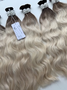 24 pouces Extensions de cheveux Cheveux vierges européens en vrac Paquets de cheveux humains bruts ondulés naturels à double tirage Prix compétitifs - Product Image 3