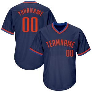Maillot de baseball personnalisé bleu marine pour homme, manches courtes, numéro d'équipe sublimé, maille polyester, vêtement respirant et anti-humidité - Product Image 5