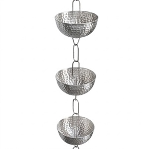Cadena de lluvia decorativa vintage de aluminio negro acanalado para canalón, desviador de agua de lluvia para jardín, para uso doméstico a bajo precio - Product Image 6