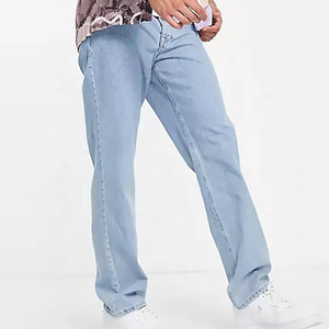 Wholesale Custom Logo Casual Regular Fit Breathable Autumn Summer Low Price <b>Men's</b> Denim <b>Jeans</b> Vintage Style Retro Washed Ripped - Product Image 1