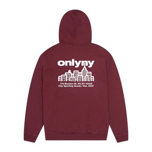 Sweat à capuche marron personnalisé avec imprimé minimaliste OnlyNY-Sweat à capuche élégant pour hommes et femmes en streetwear haut de gamme - Product Image 4