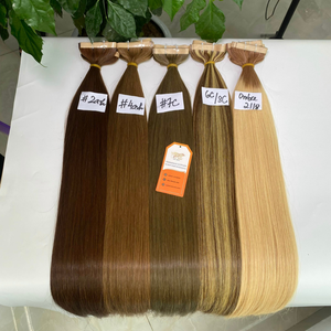 Caliente personalizar colores recta cinta de línea larga en extensiones de cabello 100% cabello virgen crudo precio al por mayor - Product Image 3