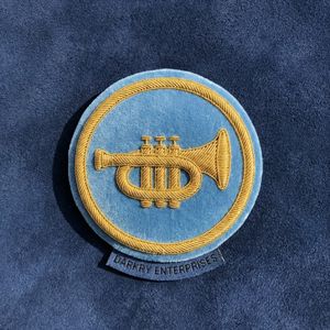 Parche de insignia masónica de diablo con paloma, bordado a mano, de ala azul claro, con hilo de oro personalizado, para fabricantes de escudos de logia. - Product Image 6