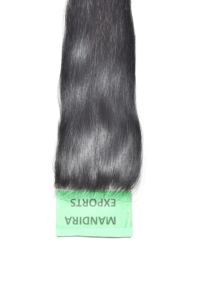 Extensiones de Cabello Remy 100% de Alta Calidad, Cierre 5*5 HD de la Mejor Calidad, Cabello Humano Virgen Liso de Doble Trama, Color Oscuro - Product Image 5