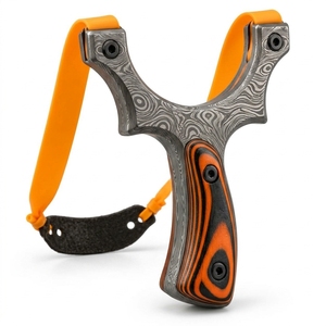 Design Display Piece For Interior Decoration Damascus Steel <b>Slingshot</b> Pattern Steel Handmade Decorative Collectible Traditional - Product Image 3
