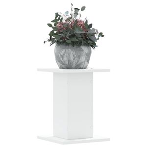 Support pour plantes en bois d'ingénierie blanc 11,8 x 11,8 x 15,7 po, étagères murales et de présentation - Product Image 1
